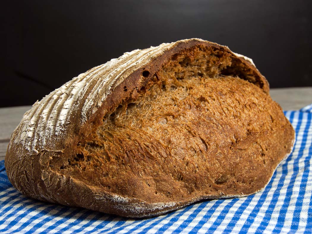 Sourdough Bread With 60% Hydration Baked In Dutch Oven